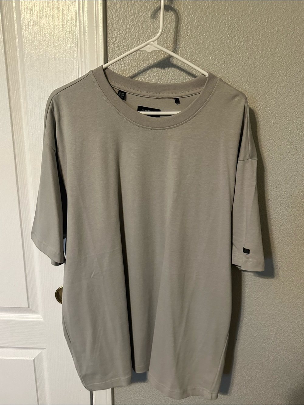 Buffalo David Bitton Men's Crew Neck T-Shirt in Light Gray